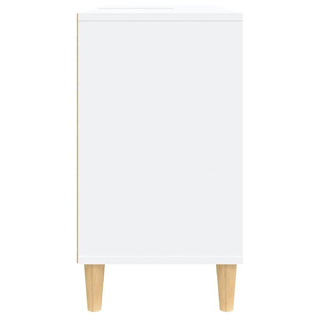 Bathroom Sink Cabinet Storage 80x33x60 cm White Engineered Wood Vanity Unit