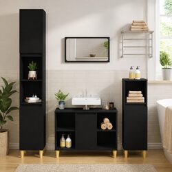 Reliable Black Bathroom Vanity Cabinet for Everyday Use