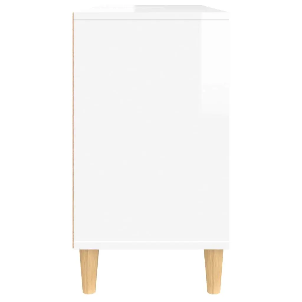 Bathroom Sink Cabinet Storage Vanity Unit 80x33x60 cm High Gloss White