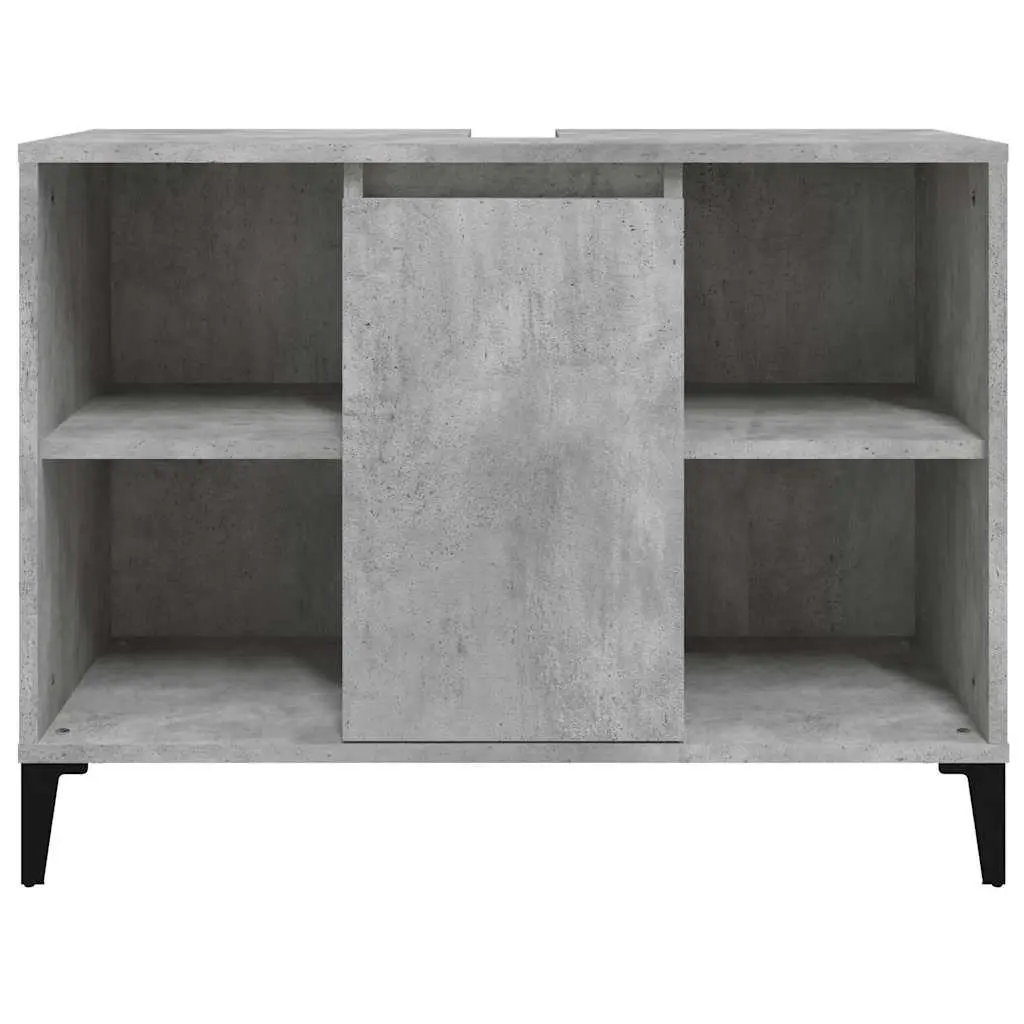 Bathroom Sink Cabinet Storage Grey 80x33x60cm Engineered Wood