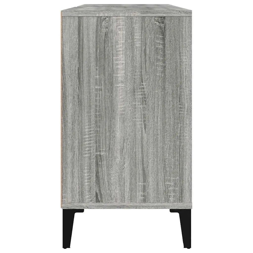Bathroom Sink Cabinet Storage Engineered Wood 80x33x60 cm Grey