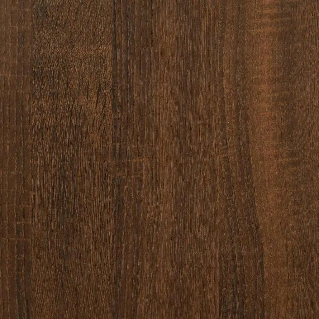 Bathroom Sink Cabinet Storage 80x33x60cm Brown Oak Engineered Wood Vanity Unit