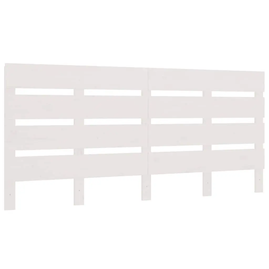 White Wooden Headboard 150cm Slatted Style