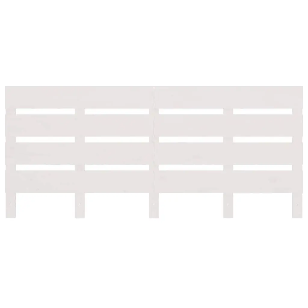 White Wooden Headboard 150cm Slatted Style