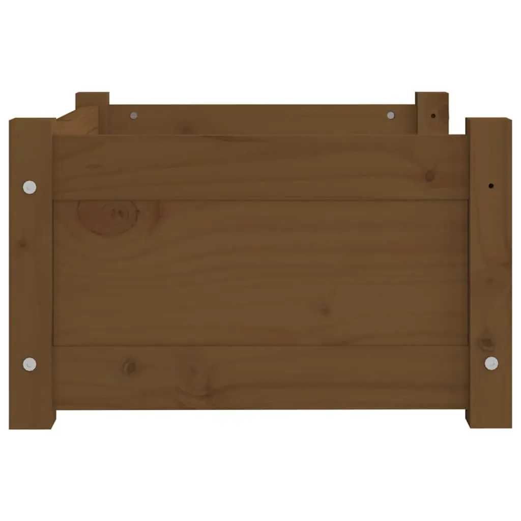 Dog Bed Wooden Rectangular Pet Sleep Nest Brown 55.5 x 45.5 x 28 cm