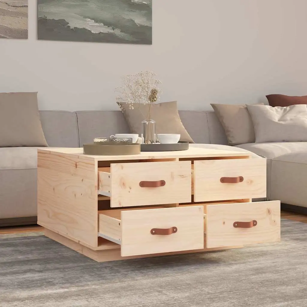 Coffee Table with Storage Drawers in Brown