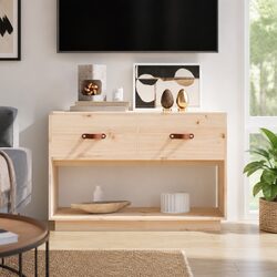Comforting Brown Pine Media Stand 90x40x60 cm