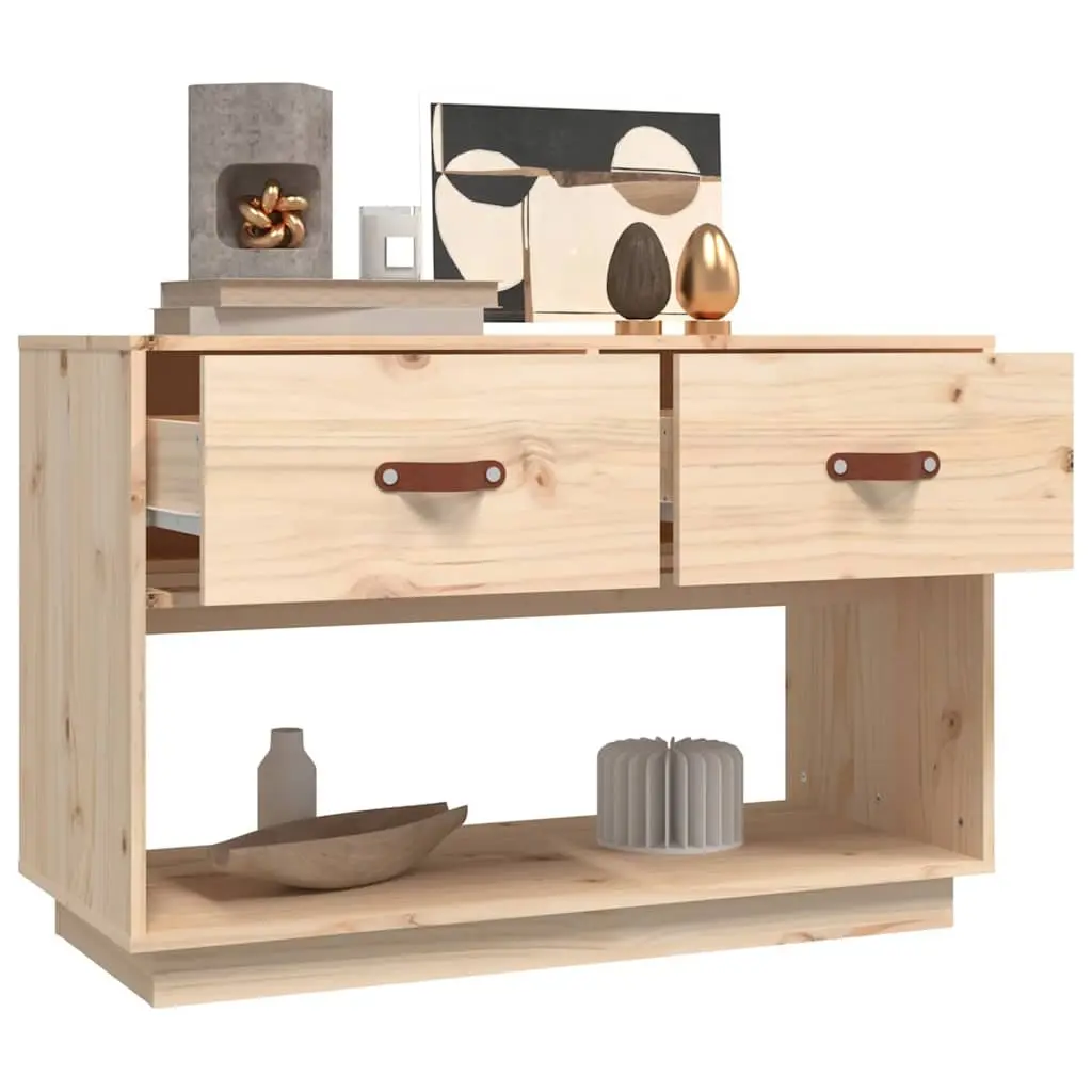TV Cabinet Solid Wood Pine Storage Unit 90x40x60 cm Brown