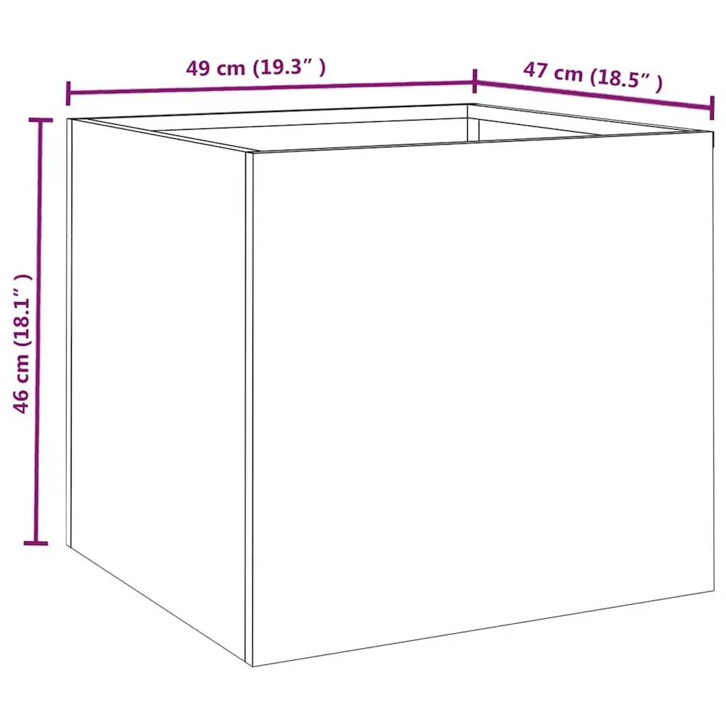 Corten Steel Planters Decorative Raised Bed 49 x 47 x 46 cm Brown 2 pcs