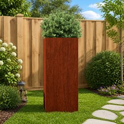 Practical Corten Steel Planter Box with Low Maintenance