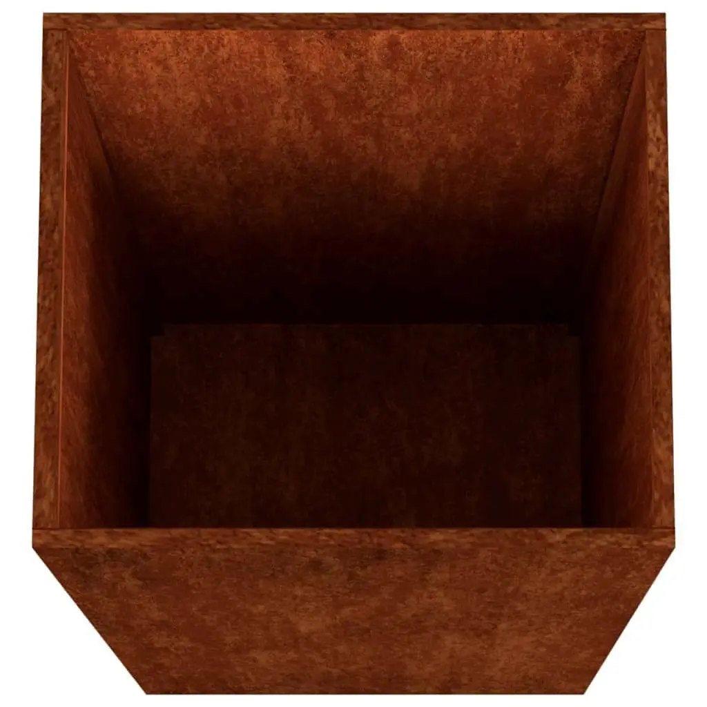 Corten Steel Planter Box Outdoor Garden Raised Bed Brown 32 x 29 x 75 cm