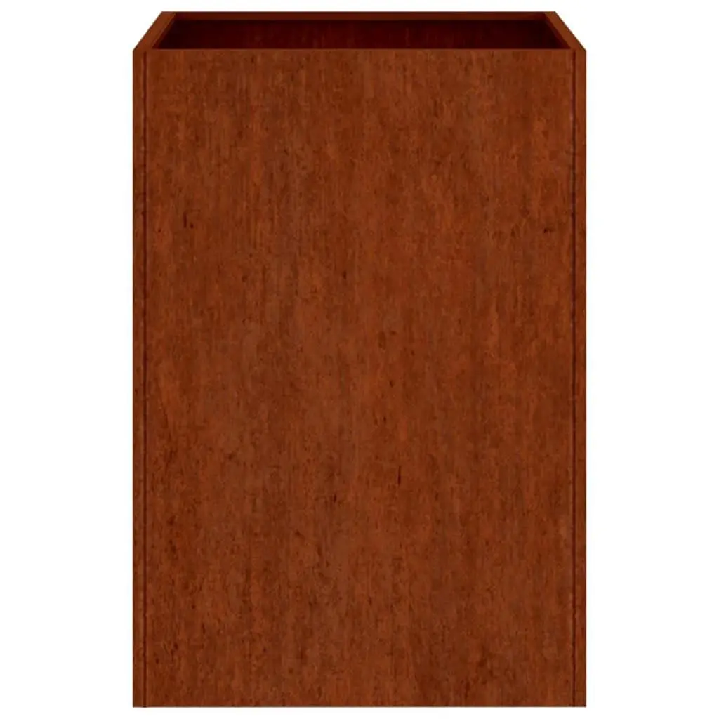 Corten Steel Planter Box Garden Patio Balcony 42x38x75cm Brown
