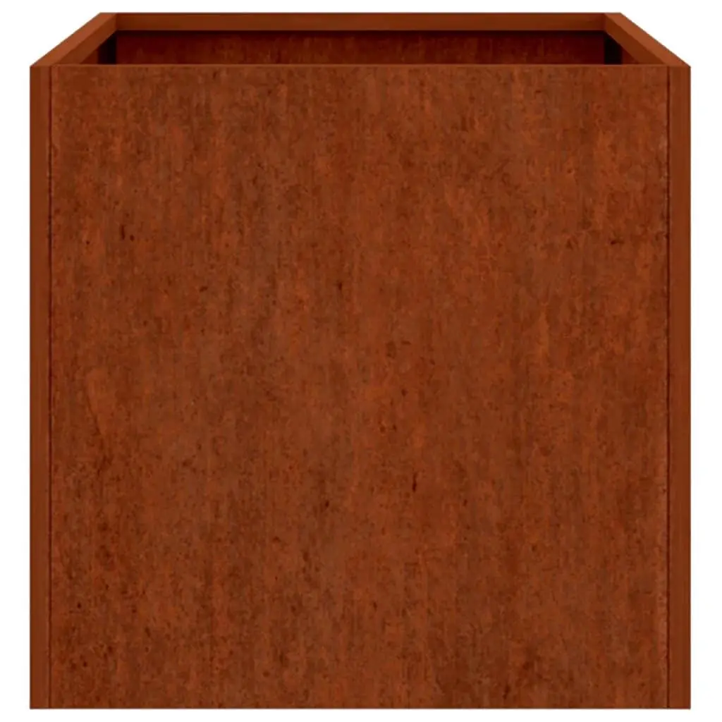 Corten Steel Planter Garden Raised Bed 62x40x39cm Brown