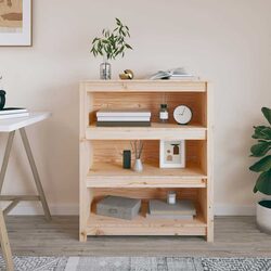 Reliable Solid Pine Book Cabinet for Versatile Use 80x35x97cm