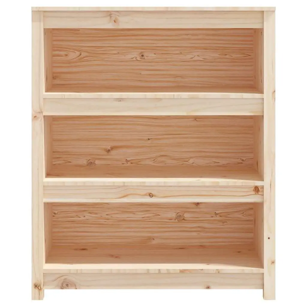 Solid Wood Book Cabinet Storage Shelf 80x35x97cm Brown