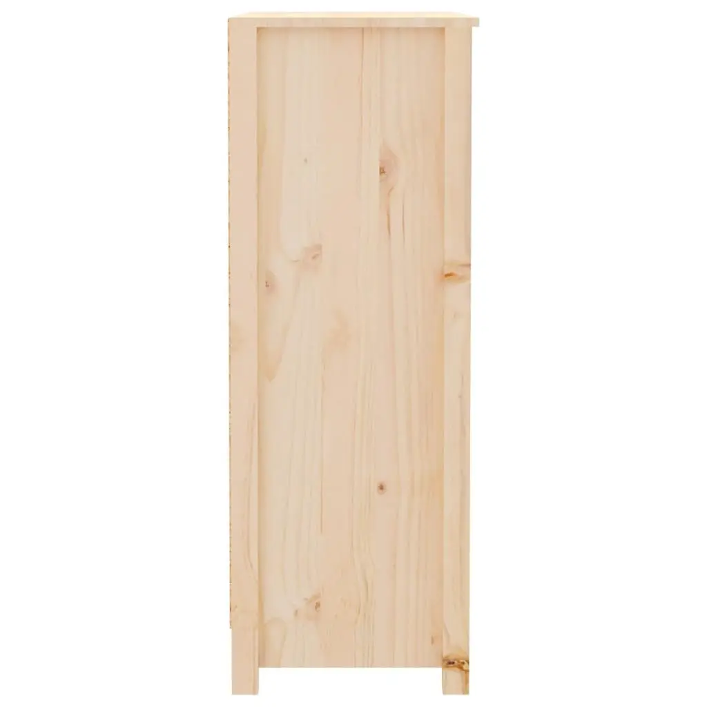 Solid Wood Book Cabinet Storage Shelf 80x35x97cm Brown