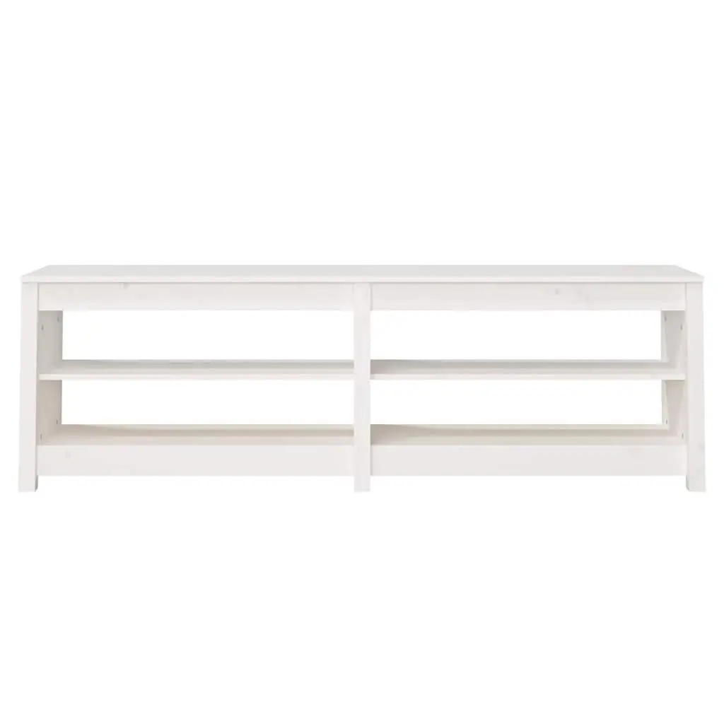 Shoe Bench Entryway Storage Rack 4 Open Shelves White Wooden Organiser