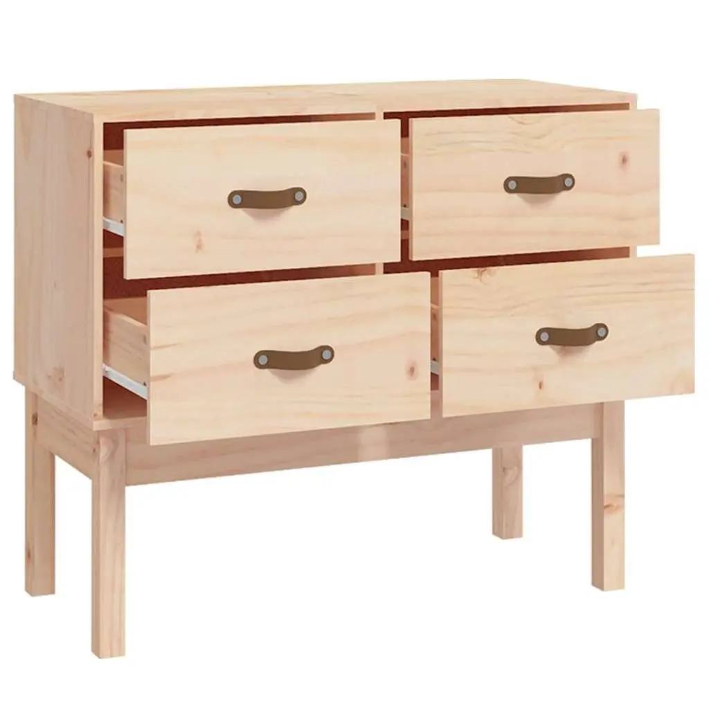 Console Cabinet Storage 90x40x78cm Solid Pine Wood Brown