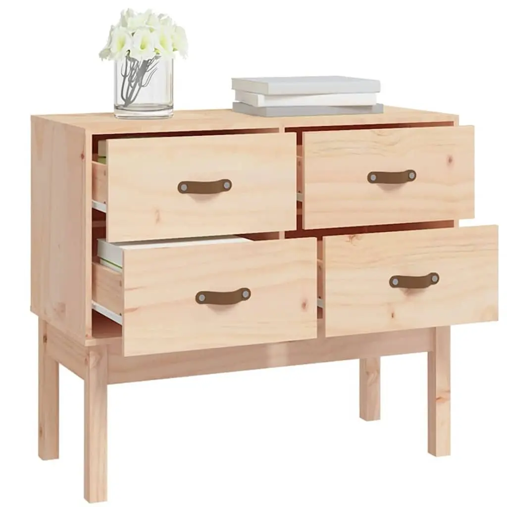 Console Cabinet Storage 90x40x78cm Solid Pine Wood Brown
