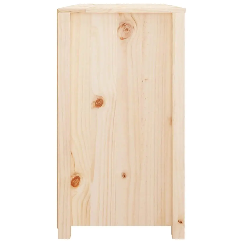 Side Cabinet Storage Drawers 100x40x72cm Brown Solid Wood Pine