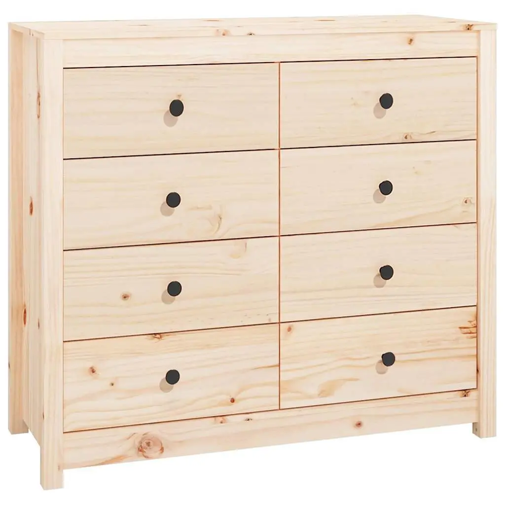 Side Cabinet Storage 100x40x90 cm Solid Pine Wood Brown