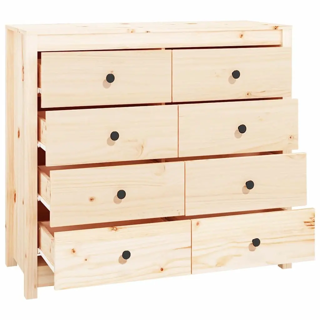 Side Cabinet Storage 100x40x90 cm Solid Pine Wood Brown