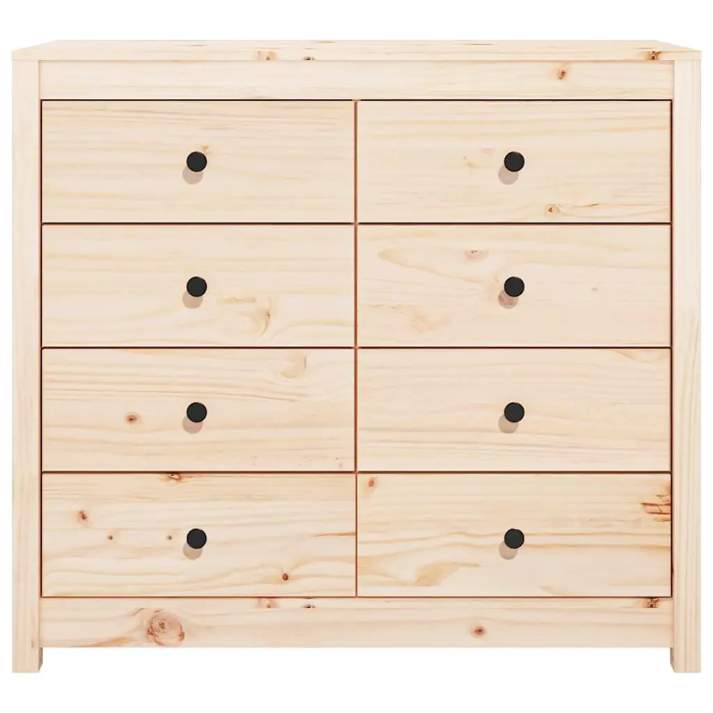 Side Cabinet Storage 100x40x90 cm Solid Pine Wood Brown