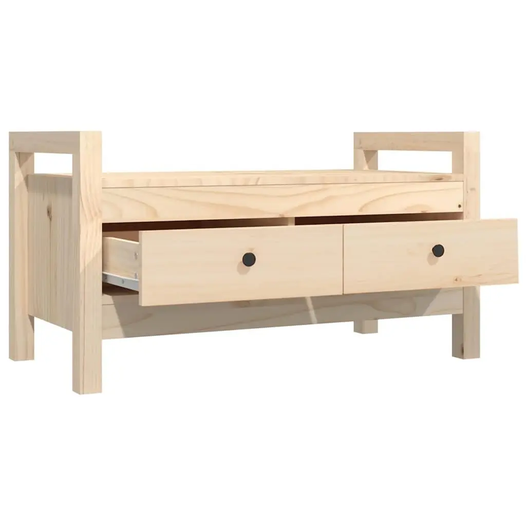 Hall Bench with Two Drawers for Storage