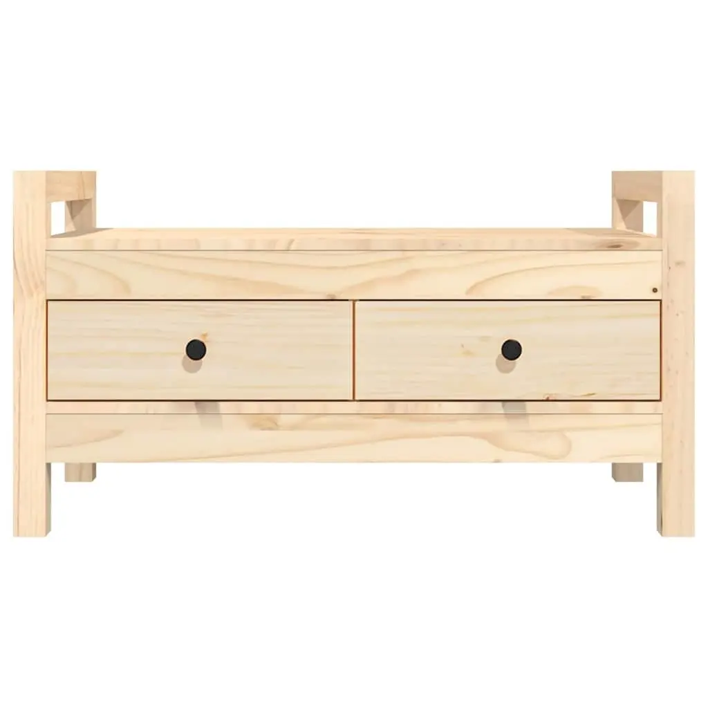 Hall Bench with Two Drawers for Storage