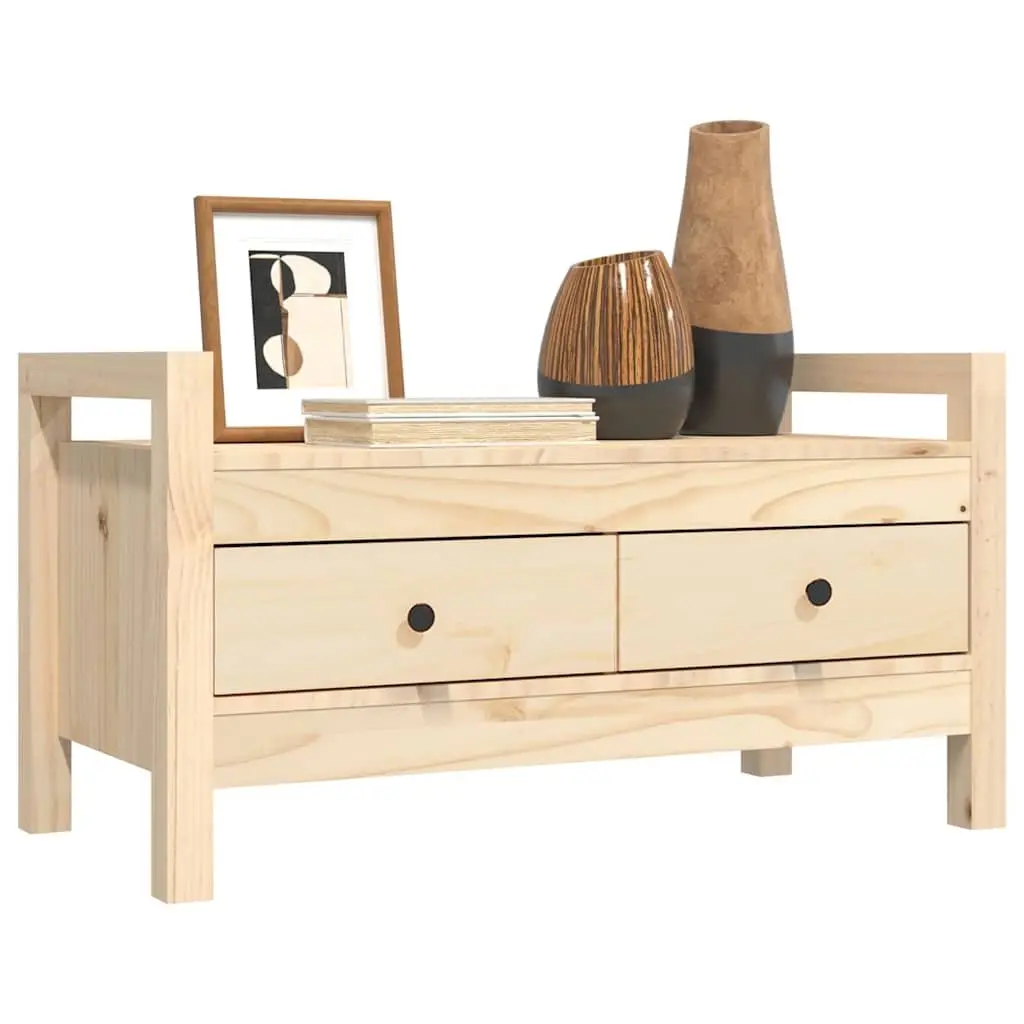 Hall Bench with Two Drawers for Storage