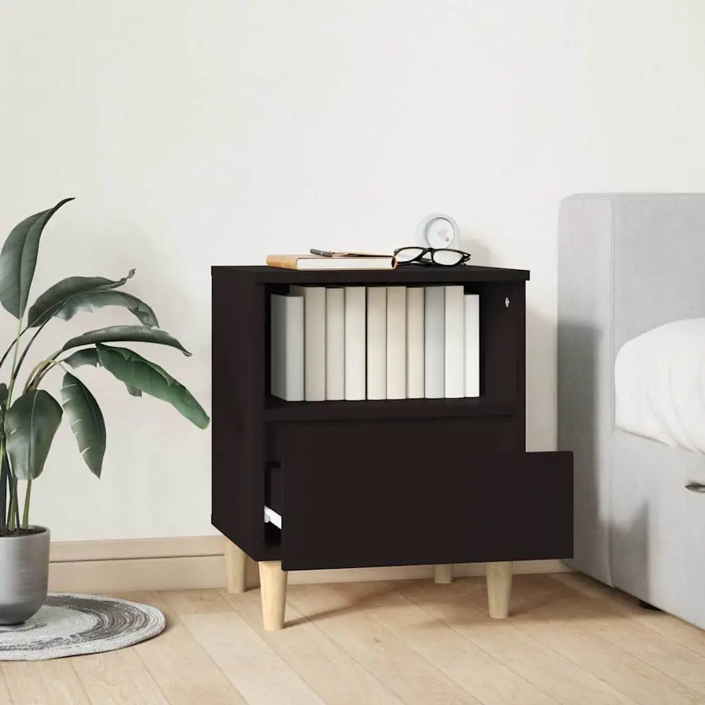 Black Bedside Table