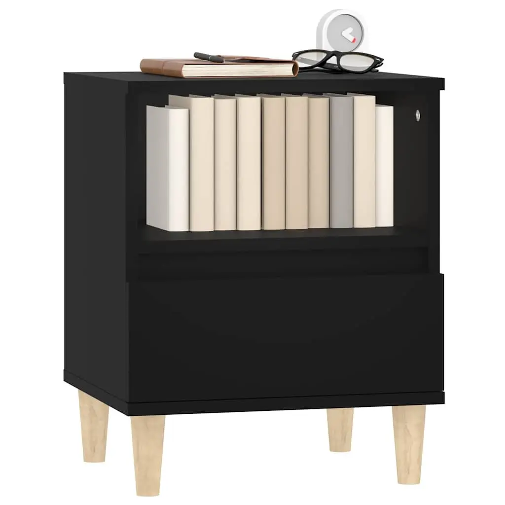 Black Bedside Table