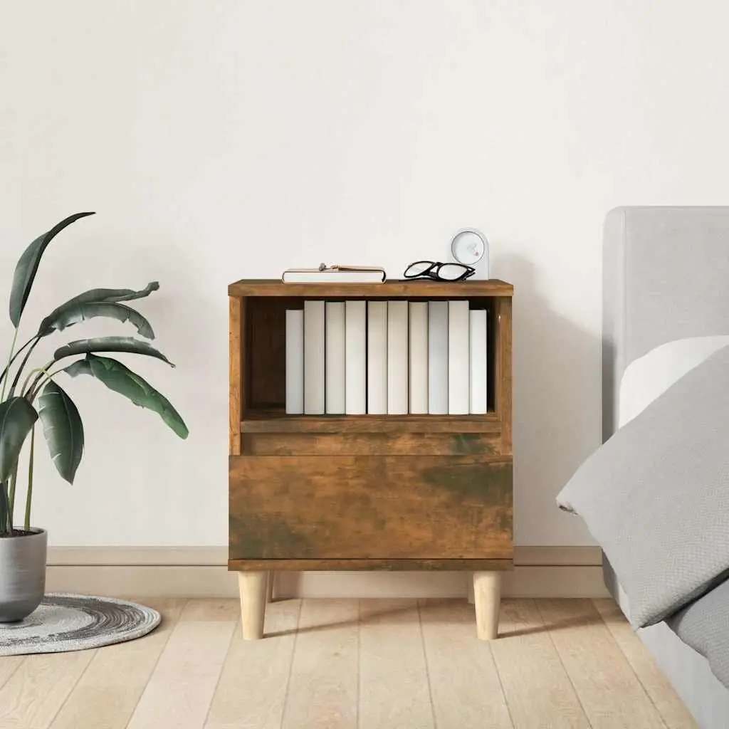 Bedside Cabinets Storage Nightstand Tables 40 x 35 x 50 cm Brown Engineered Wood