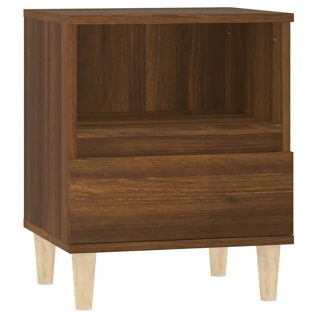 Bedside Cabinet with Brown Oak Finish