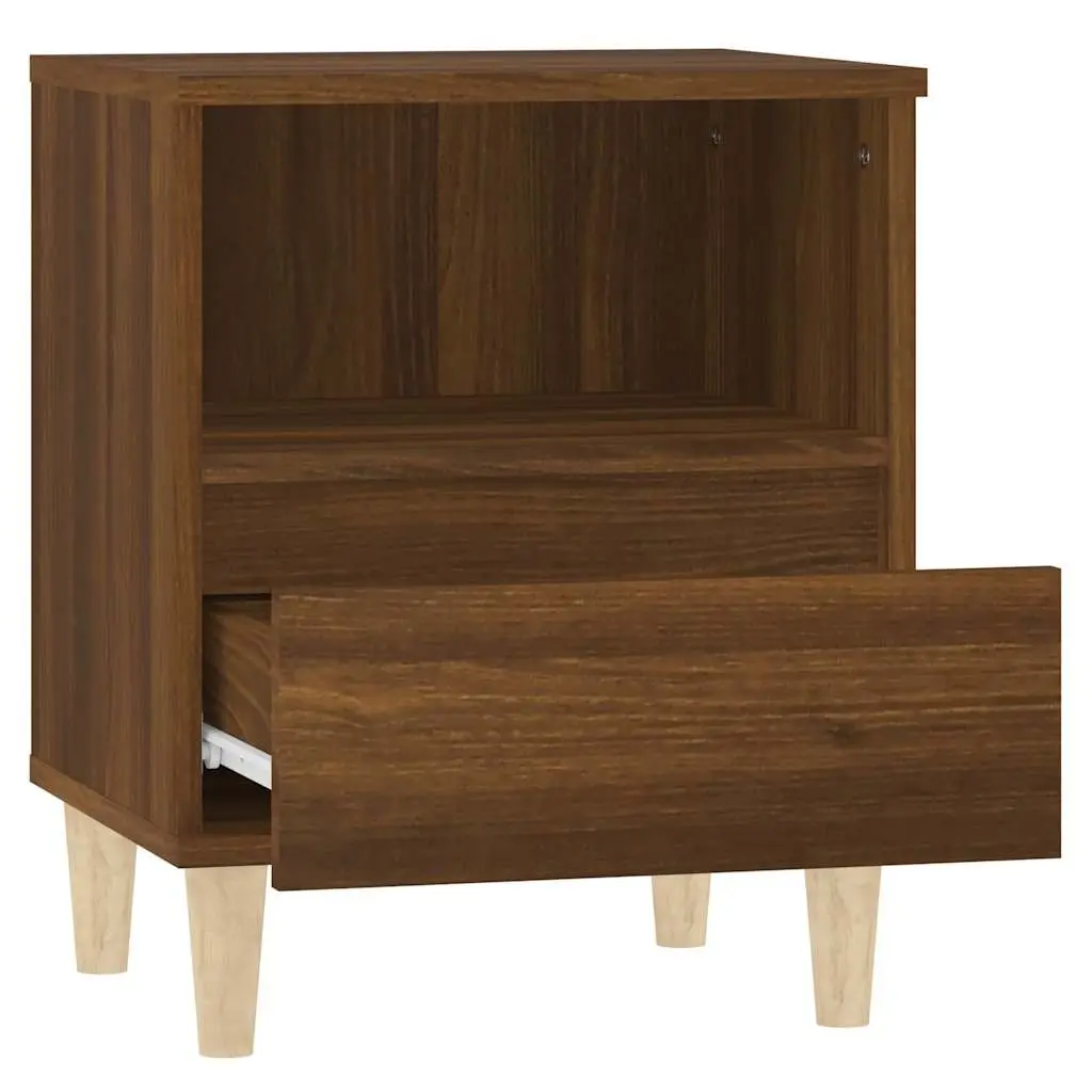Bedside Cabinet with Brown Oak Finish