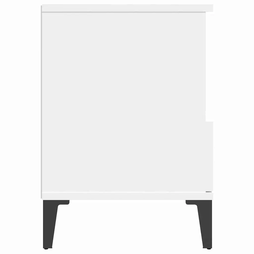 Bedside Cabinet Storage Nightstand 40x35x50cm White 2 Piece