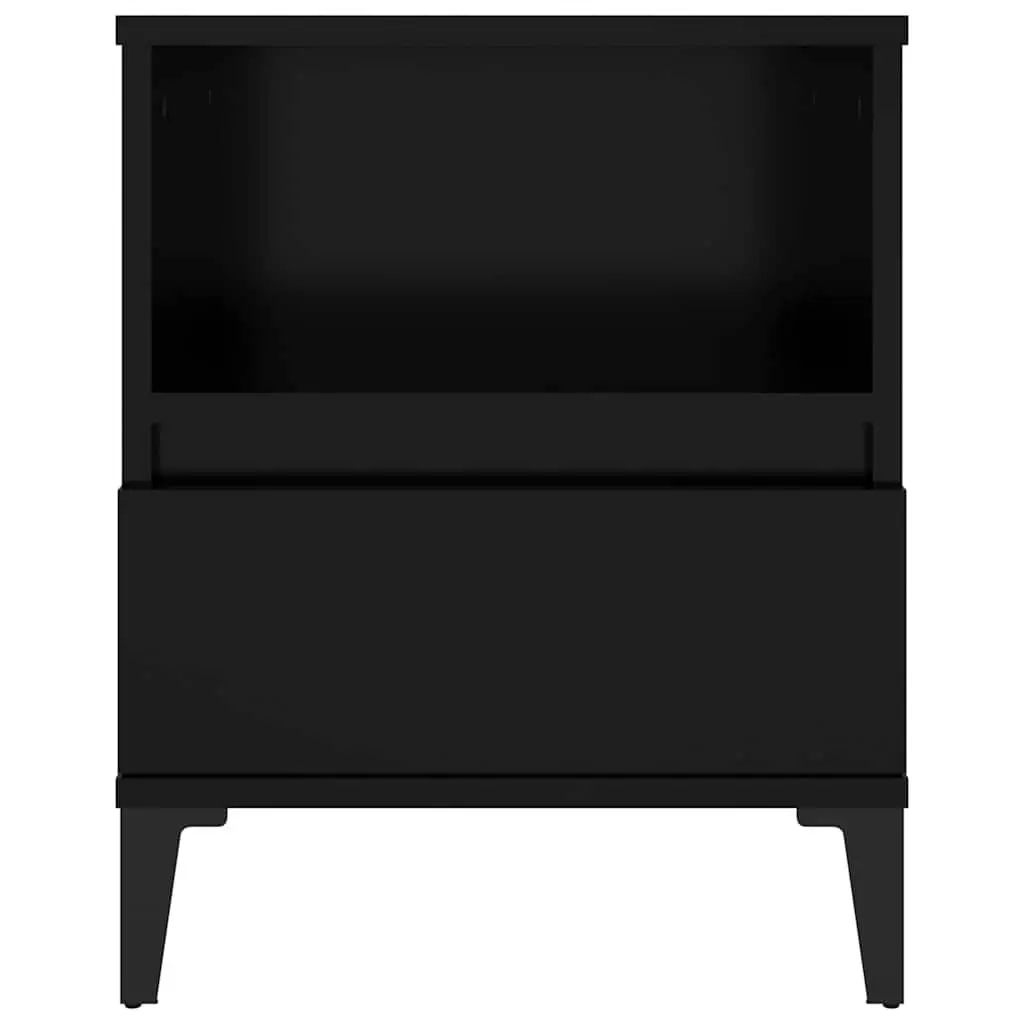 Bedside Cabinets 2 pcs Storage Nightstand Black 40 x 35 x 50 cm