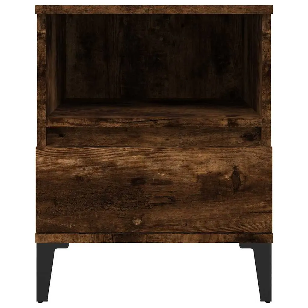 Brown Bedside Cabinet with Drawer and Stability