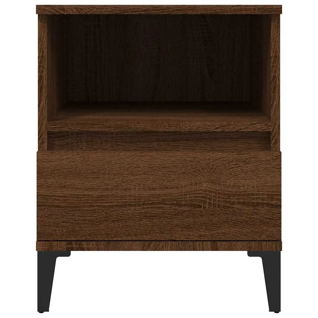 Bedside Cabinets Storage Drawer Nightstand 40x35x50 cm Brown 2 Piece