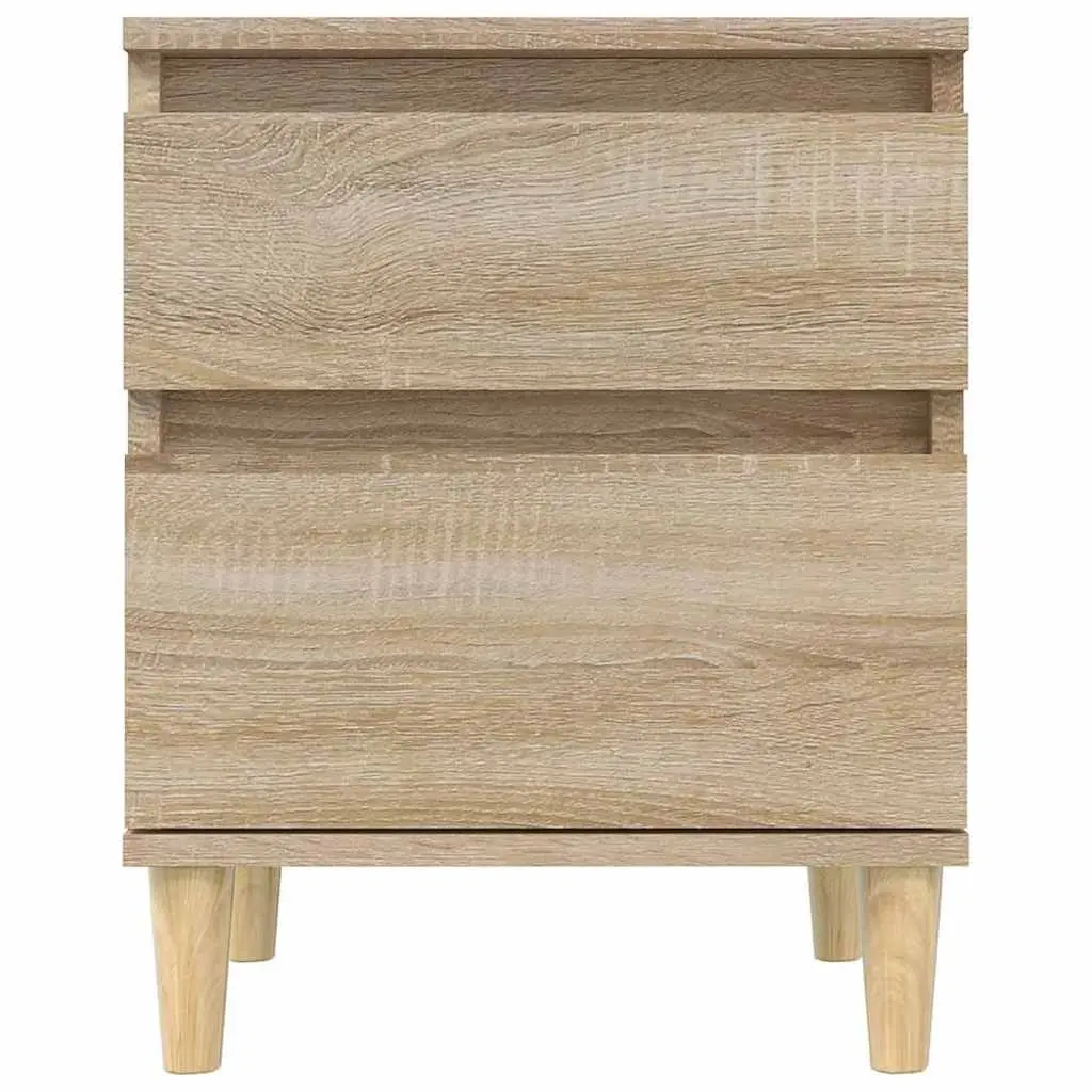 Bedside Cabinet Storage Unit Brown Wooden Nightstand Bedroom Organizer
