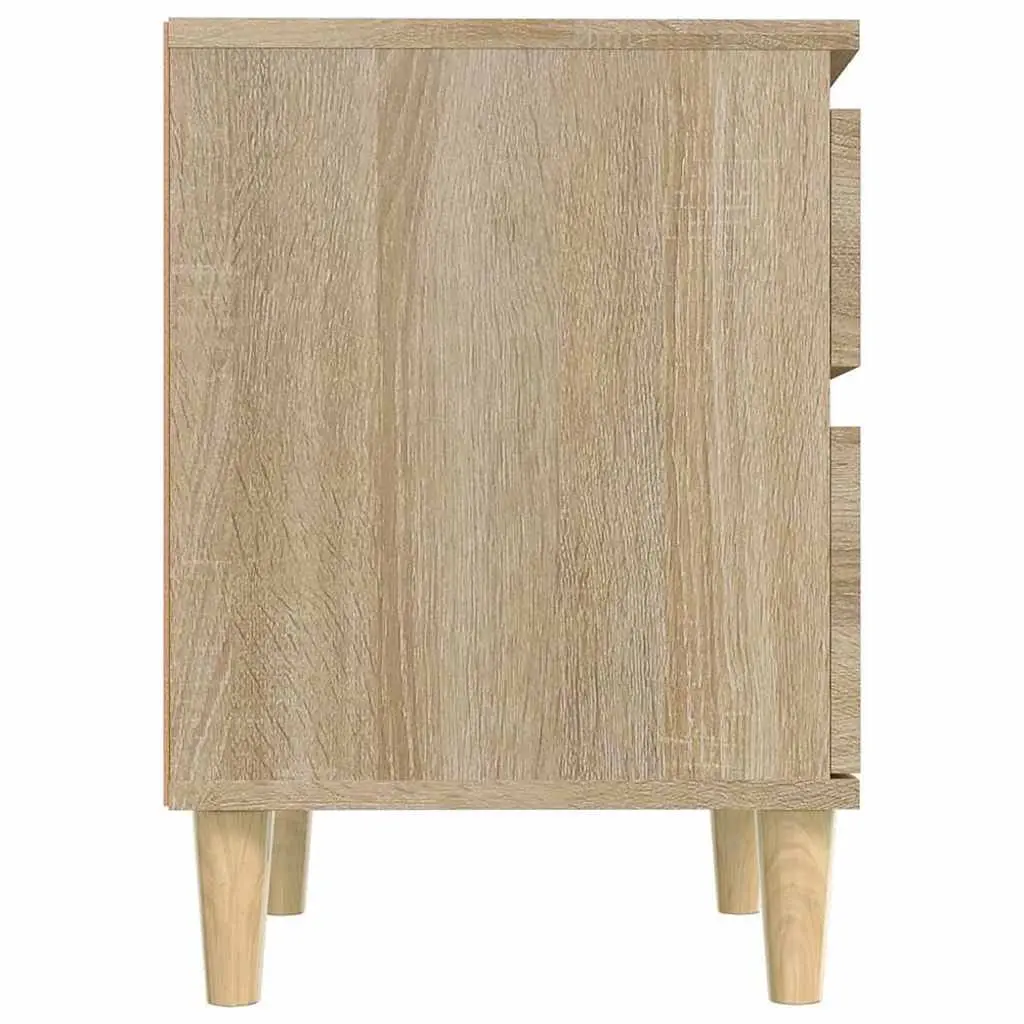 Bedside Cabinet Storage Unit Brown Wooden Nightstand Bedroom Organizer