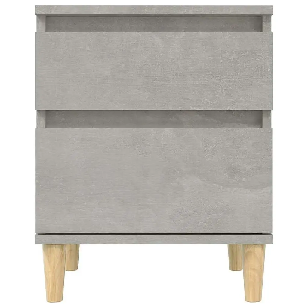 Bedside Cabinets Storage Grey 40x35x50 cm 2 Piece