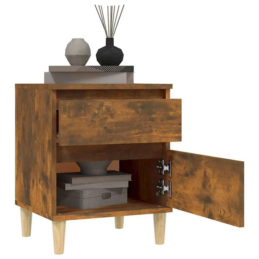 Bedside Storage Cabinets Nightstand Organiser 40 x 35 x 50 cm Brown 2 pcs