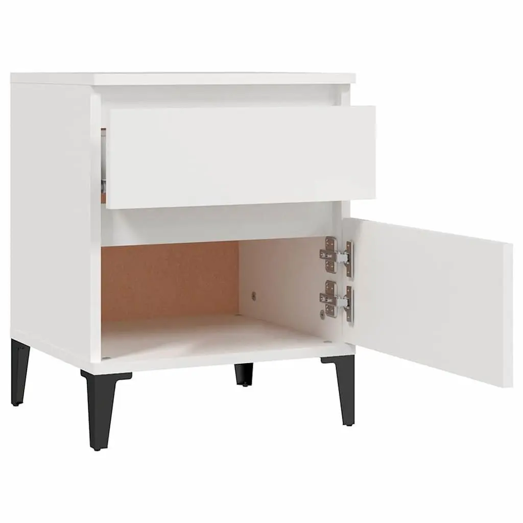 Bedside Cabinet White Storage Unit Nightstand Bedroom Furniture 40 x 35 x 50 cm