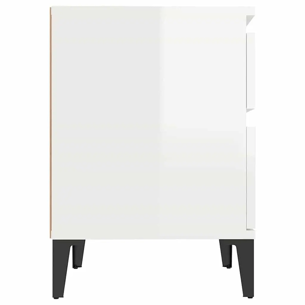 Bedside Cabinets Storage Nightstand Set 2 Piece White 40 x 35 x 50 cm