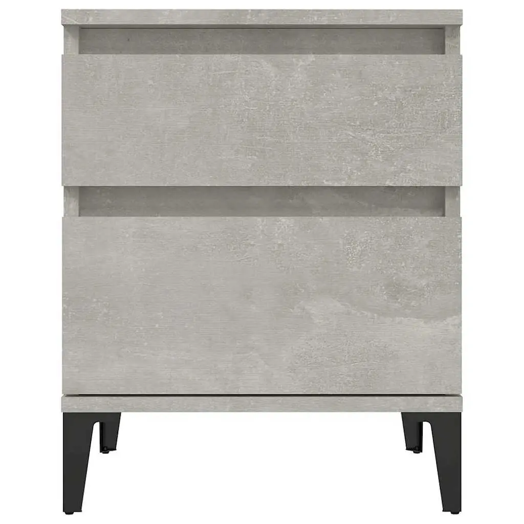 Bedside Cabinets Grey Storage Furniture Nightstand Organiser Units 2 Piece