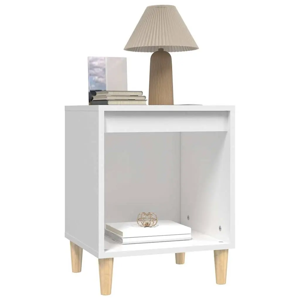Bedside Cabinet Storage Table Bedroom Furniture 40x35x50cm White