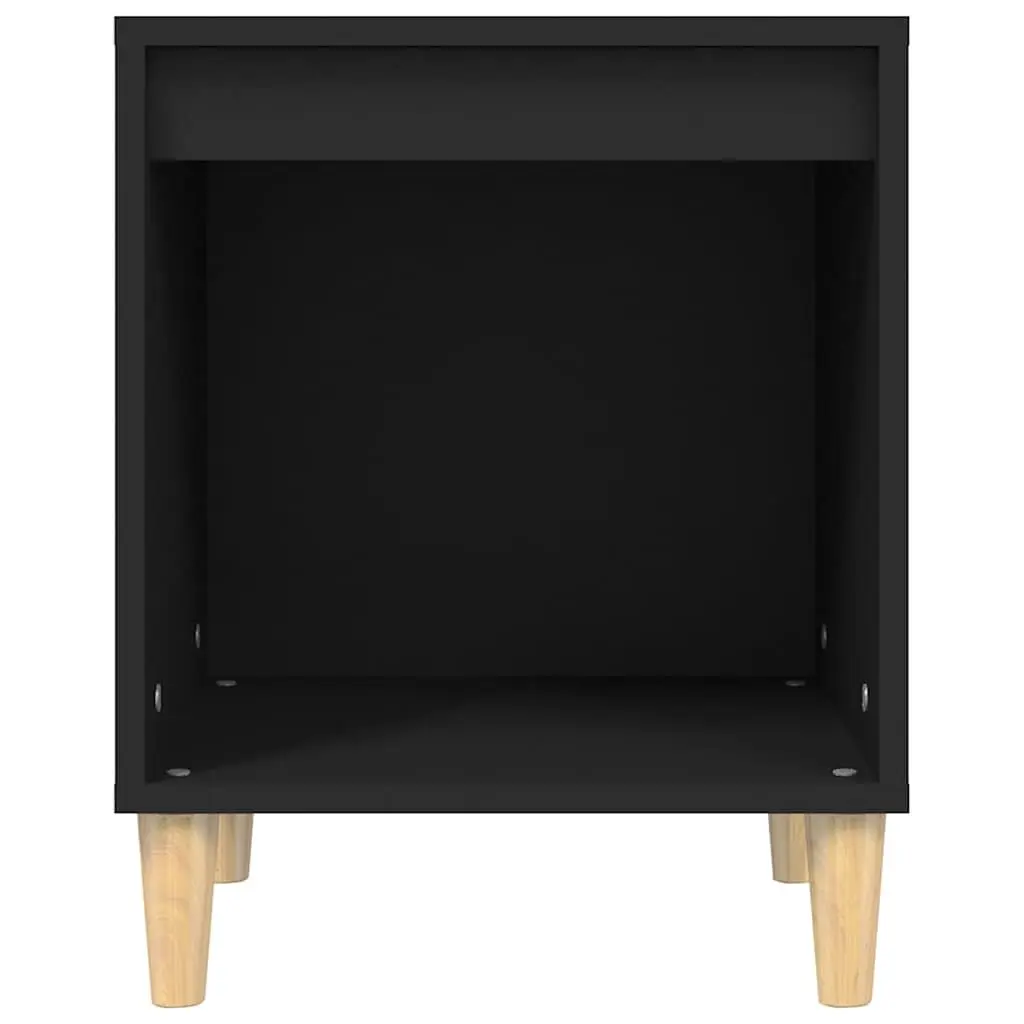 Bedside Cabinets 2 pcs Black Nightstand Storage Bedroom Side Tables 40x35x50cm