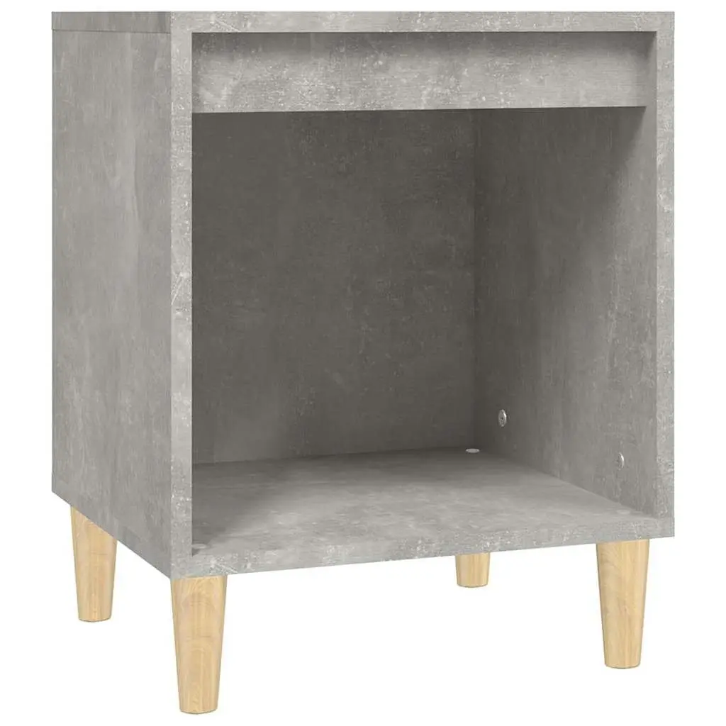 Grey Nightstand with Storage Solutions