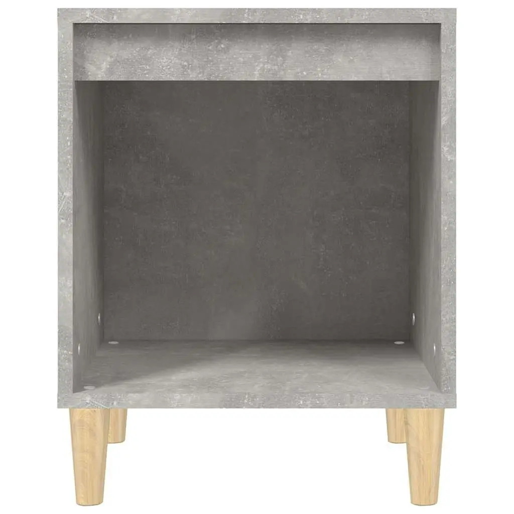 Grey Nightstand with Storage Solutions